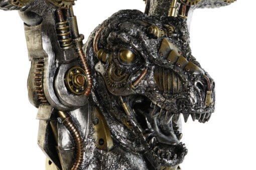 MESITA AUXILIAR RESINA 36X33X51 STEAMPUNK GRIS MB-209357 Disponible ref 13110 - Imagen 2