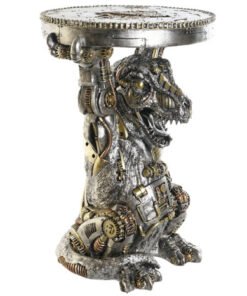 MESITA AUXILIAR RESINA 36X33X51 STEAMPUNK GRIS MB-209357 Disponible ref 13110