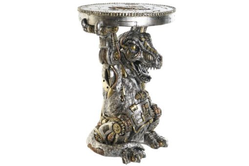 MESITA AUXILIAR RESINA 36X33X51 STEAMPUNK GRIS MB-209357 Disponible ref 13110