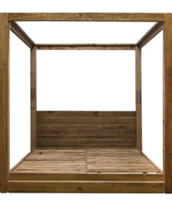 CAMA PINO MADERA RECICLADA 202X222X215 180X200 MB-209829 Disponible ref13279