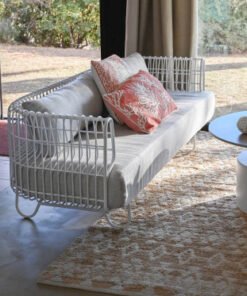SOFA METAL POLIESTER 180X66X66 BLANCO MB-209871 Disponible Ref 13393