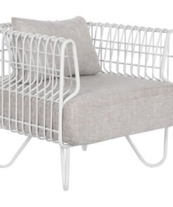 BUTACA METAL POLIESTER 78X72X66 BLANCO MB-209872 Disponible 13345