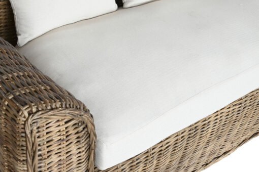 SOFA RATAN 174X88X69 CON COJINES ALGOD N NATURAL MB-210561 Ref 13391 - Imagen 3