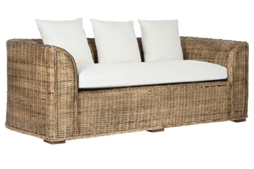 SOFA RATAN 174X88X69 CON COJINES ALGOD N NATURAL MB-210561 Ref 13391 - Imagen 6