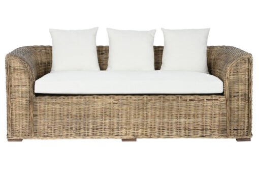 SOFA RATAN 174X88X69 CON COJINES ALGOD N NATURAL MB-210561 Ref 13391 - Imagen 2