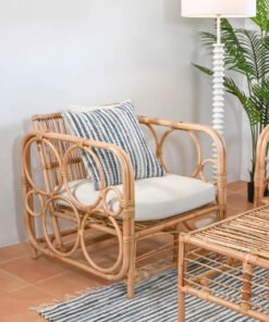 SILLON RATAN 72X72X76 CON COJINES ALGOD N NATURAL MB-210564 Ref 13344