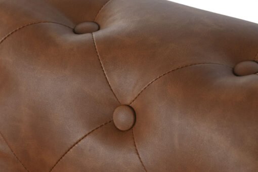 SOFA POLIESTER MADERA 218X78X70 3 PLAZAS MARRON MB-210592 Ref 13388 - Imagen 6