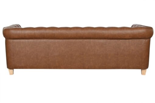 SOFA POLIESTER MADERA 218X78X70 3 PLAZAS MARRON MB-210592 Ref 13388 - Imagen 5