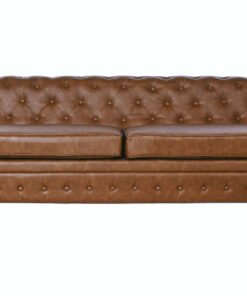 SOFA POLIESTER MADERA 218X78X70 3 PLAZAS MARRON MB-210592 Ref 13388