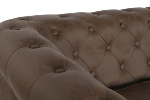 SOFA POLIESTER MADERA 216X78X70 3 PLAZAS MARRON MB-211002 Ref 13387 - Imagen 3