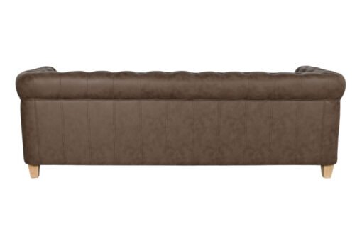 SOFA POLIESTER MADERA 216X78X70 3 PLAZAS MARRON MB-211002 Ref 13387 - Imagen 8