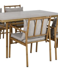 MESA COMEDOR SET 5 ALUMINIO 160X90X75 42,00 MB-211136 Disponible ref13435