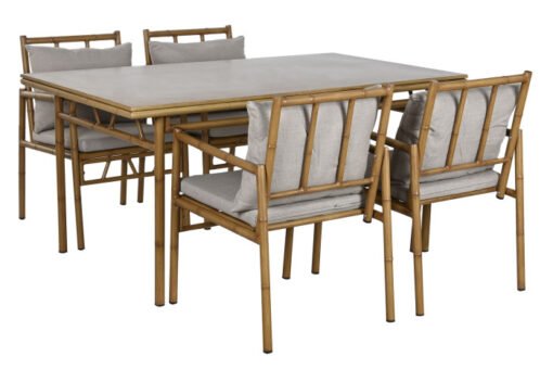 MESA COMEDOR SET 5 ALUMINIO 160X90X75 42,00 MB-211136 Disponible ref13435