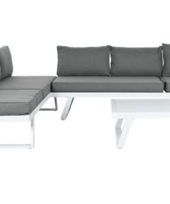 SOFA SET 3 METAL POLIESTER 198X68X65 GRIS MB-211137 Disponible ref13434