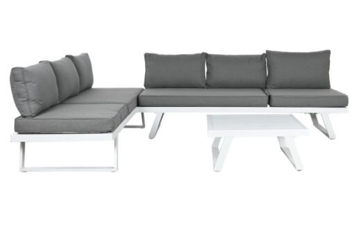 SOFA SET 3 METAL POLIESTER 198X68X65 GRIS MB-211137 Disponible ref13434