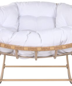 MECEDORA ACERO RATAN SINTETICO 108X108X80 BLANCO MB-211147 Disponible Ref 13430