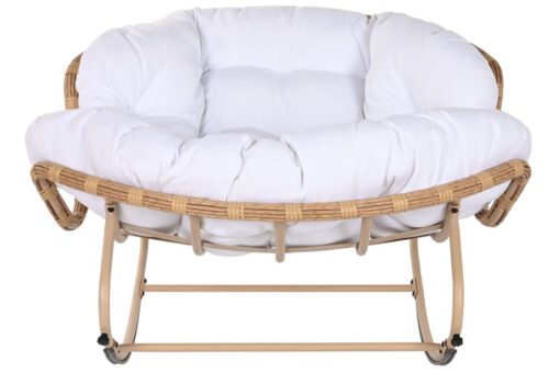 MECEDORA ACERO RATAN SINTETICO 108X108X80 BLANCO MB-211147 Disponible Ref 13430
