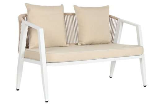 SOFA SET 4 ACERO POLIESTER 123X66X72 BLANCO MB-211159 Disponible Ref 13428 - Imagen 3