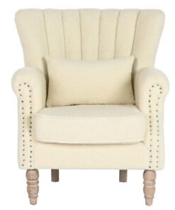 SILLON RUBBERWOOD POLIESTER 73X65X87 BORREGUITO MB-211199. Ref 13342