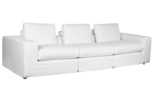 SOFA POLIESTER PLUMA 286X95,5X57 BLANCO MB-211721 Disponible ref13384