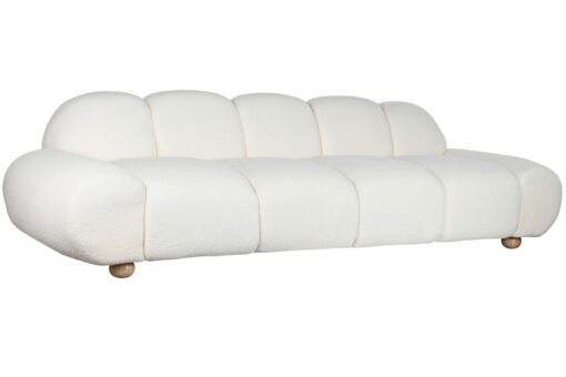 SOFA POLIESTER MADERA 284X103X83 BLANCO MB-211723 Disponible ref13383