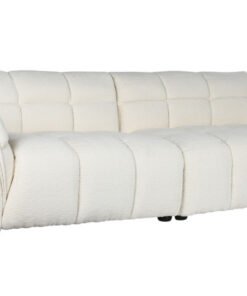 SOFA POLIESTER MADERA 260X108X82 BUCLE BLANCO MB-211724 Disponible ref13382