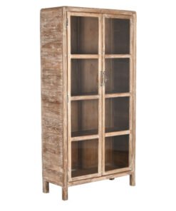 ARMARIO TECA RECICLADA CRISTAL 90X38X180 60,15 MB-211735 Disponible ref13253
