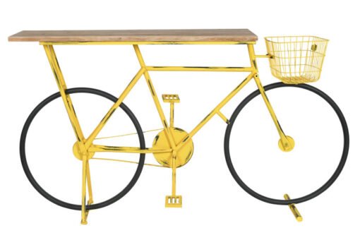 CONSOLA METAL MADERA 160X40X88 BICICLETA AMARILLO MB-211833 Disponible Ref13084 - Imagen 4