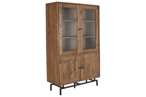 VITRINA ACACIA CRISTAL 118X45X194 NATURAL MB-212383 Disponible ref13252