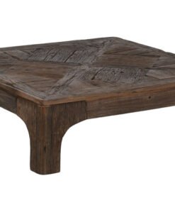 MESA CENTRO MADERA RECICLADA 100X100X32 MARRON MB-212645 Disponible ref13161