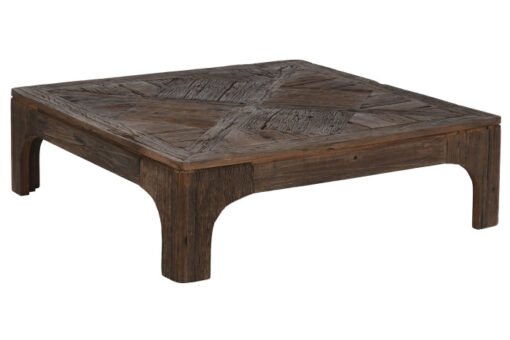MESA CENTRO MADERA RECICLADA 100X100X32 MARRON MB-212645 Disponible ref13161