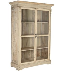 VITRINA MADERA RECICLADA 130X55X209 154,00 NATURAL MB-213741 Disponible ref13250