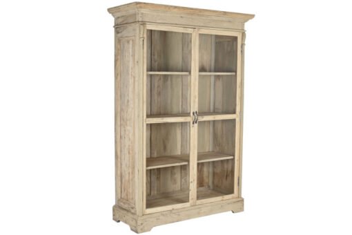 VITRINA MADERA RECICLADA 130X55X209 154,00 NATURAL MB-213741 Disponible ref13250