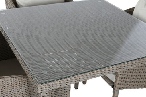MESA SET 5 RATAN SINTETICO 90X90X72 CON COJINES MB-213806 ref13417 - Imagen 6