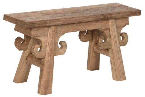 TABURETE TECA RECICLADA 65X17X32 TALLADA MB-213877 Disponible ref13108