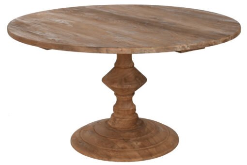 MESA REDONDA COMEDOR TECA RECICLADA 140X140X75 MB-213885 Disponible ref13195