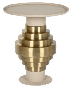 MESITA AUXILIAR METAL 46X46X52 CREMA MB-215186 Disponible ref13106
