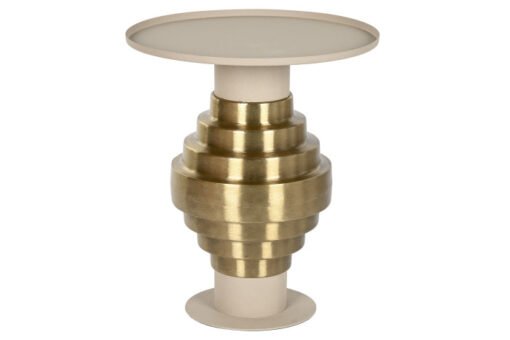 MESITA AUXILIAR METAL 46X46X52 CREMA MB-215186 Disponible ref13106