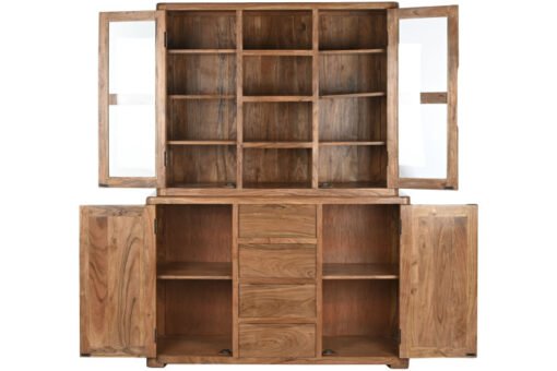 VITRINA ACACIA CRISTAL 140X45X180 MARRON MB-215251 Disponible ref13244 - Imagen 4