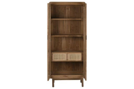VITRINA TECA CRISTAL 80X45X190 NATURAL MB-215338 Disponible ref13243 - Imagen 4