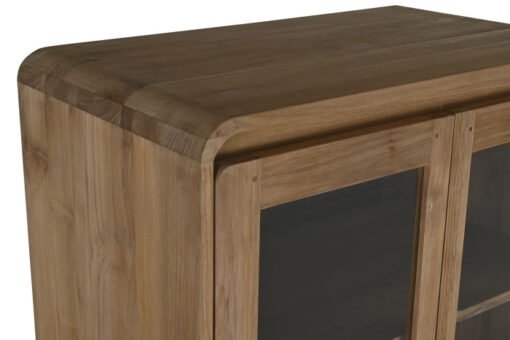 VITRINA TECA CRISTAL 80X45X190 NATURAL MB-215338 Disponible ref13243 - Imagen 3