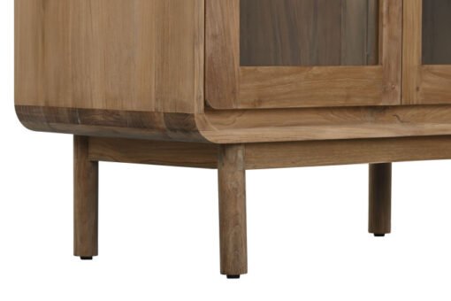VITRINA TECA CRISTAL 80X45X190 NATURAL MB-215338 Disponible ref13243 - Imagen 2