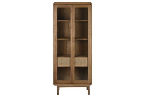 VITRINA TECA CRISTAL 80X45X190 NATURAL MB-215338 Disponible ref13243 - Imagen 7