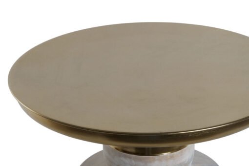 MESITA AUXILIAR METAL MADERA 41X41X53 DORADO MB-215397 Disponible ref13105 - Imagen 4