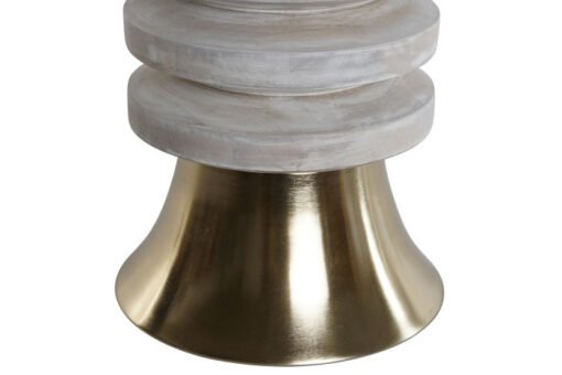 MESITA AUXILIAR METAL MADERA 41X41X53 DORADO MB-215397 Disponible ref13105 - Imagen 2