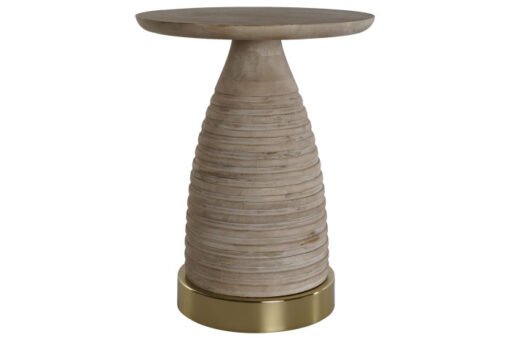 MESITA AUXILIAR METAL MADERA 41X41X53 NATURAL MB-215398 Disponibleref13104