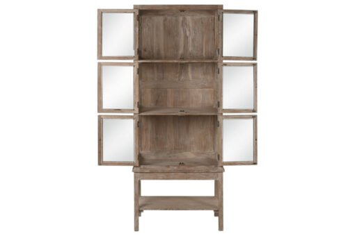 VITRINA TECA RECICLADA 76X48X198 NATURAL MB-216532 Disponible ref13237 - Imagen 4