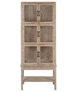 VITRINA TECA RECICLADA 76X48X198 NATURAL MB-216532 Disponible ref13237