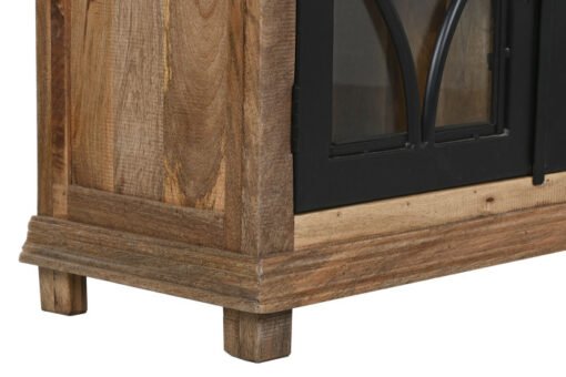 VITRINA MANGO HIERRO 100X40X200 4 PUERTAS NATURAL MB-216586 Ref 13234 - Imagen 7