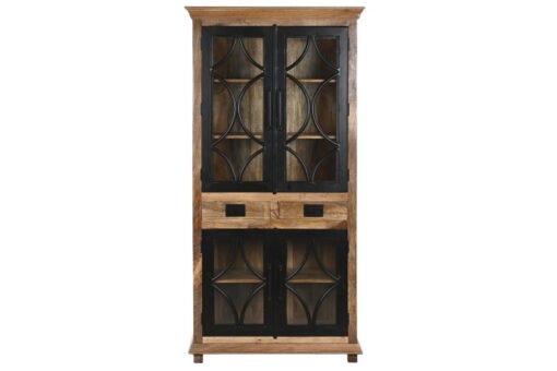 VITRINA MANGO HIERRO 100X40X200 4 PUERTAS NATURAL MB-216586 Ref 13234 - Imagen 2